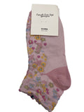 Women's Floral Embossed Low Cut Ankle Socks Made in KOREA