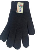 Men's Black Knitted Winter Wool Gloves Made in KOREA