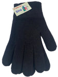 Men's Black Knitted Winter Wool Gloves Made in KOREA