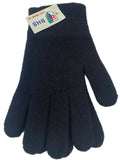 Men's Black Knitted Winter Wool Gloves Made in KOREA