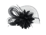 Women's Mesh and Feather Flower Fascinators