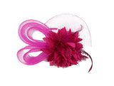 Women's Mesh and Feather Flower Fascinators