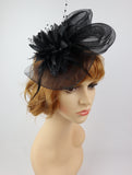 Women's Mesh and Feather Flower Fascinators