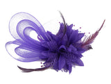 Women's Mesh and Feather Flower Fascinators