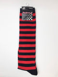 Women’s Striped Knee High Socks (Black)