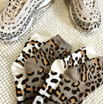 Women's Leopard Print Crew Length Socks