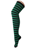 Women's Striped Thigh High Socks