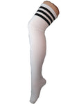 Women's Striped Thigh High Socks