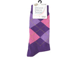 Women's Argyle Diamond Patterned Business Dress Socks