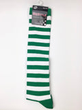 Women’s Striped Knee High Socks (White)