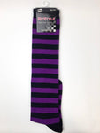 Women’s Striped Knee High Socks (Black)