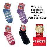 Women's Non-Slip Super Soft Stripey Fluffy Bed Socks