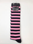 Women’s Striped Knee High Socks (Black)