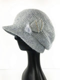 Women's Capped Angora Beret with Diamante Detailing