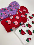 Women's Colourful Fruit Print Crew Socks