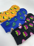 Women's Colourful Fruit Print Crew Socks