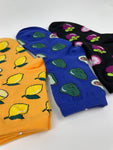 Women's Colourful Fruit Print Crew Socks