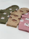 Women's Dog Face Crew Length Socks