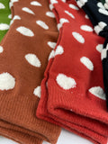 Women's  Colourful Fuzzy Polka Dot Crew Length Socks