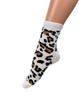 Women's Leopard Print Crew Length Socks