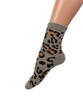 Women's Leopard Print Crew Length Socks