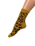 Women's Leopard Print Crew Length Socks