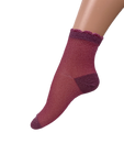 Women's Sheer Metallic Colourful Ankle Socks