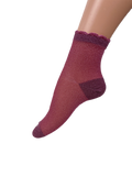 Women's Sheer Metallic Colourful Ankle Socks