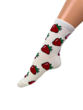 Women's Colourful Fruit Print Crew Socks