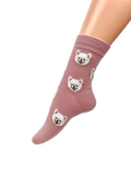 Women's Dog Face Crew Length Socks