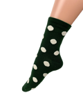 Women's  Colourful Fuzzy Polka Dot Crew Length Socks