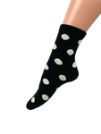 Women's  Colourful Fuzzy Polka Dot Crew Length Socks