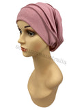 Women's Pleated Beanie Chemo Head Cover Stretch Bandana