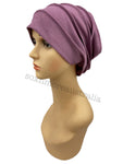 Women's Pleated Beanie Chemo Head Cover Stretch Bandana