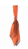 Chiffon Square Neck Scarf with Metallic Detailing