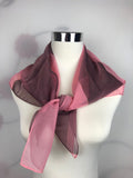 Chiffon Square Neck Scarf with Metallic Detailing