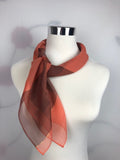 Chiffon Square Neck Scarf with Metallic Detailing