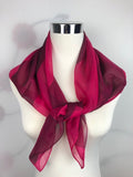 Chiffon Square Neck Scarf with Metallic Detailing