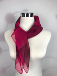 Chiffon Square Neck Scarf with Metallic Detailing