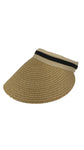 Women's Straw Sun Visor Hat Structured Beach Hat