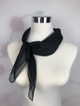 Chiffon Square Neck Scarf with Metallic Detailing