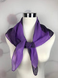 Chiffon Square Neck Scarf with Metallic Detailing