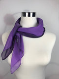 Chiffon Square Neck Scarf with Metallic Detailing