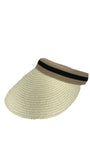 Women's Straw Sun Visor Hat Structured Beach Hat