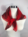 Chiffon Square Neck Scarf with Metallic Detailing