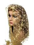 Women's Floral Glitter Triangle Lace Scarf Catholic Mass Veil