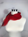 Chiffon Square Neck Scarf with Metallic Detailing