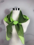 Chiffon Square Neck Scarf with Metallic Detailing