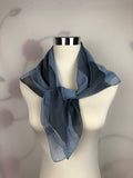 Chiffon Square Neck Scarf with Metallic Detailing