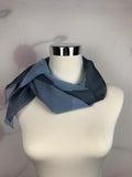 Chiffon Square Neck Scarf with Metallic Detailing